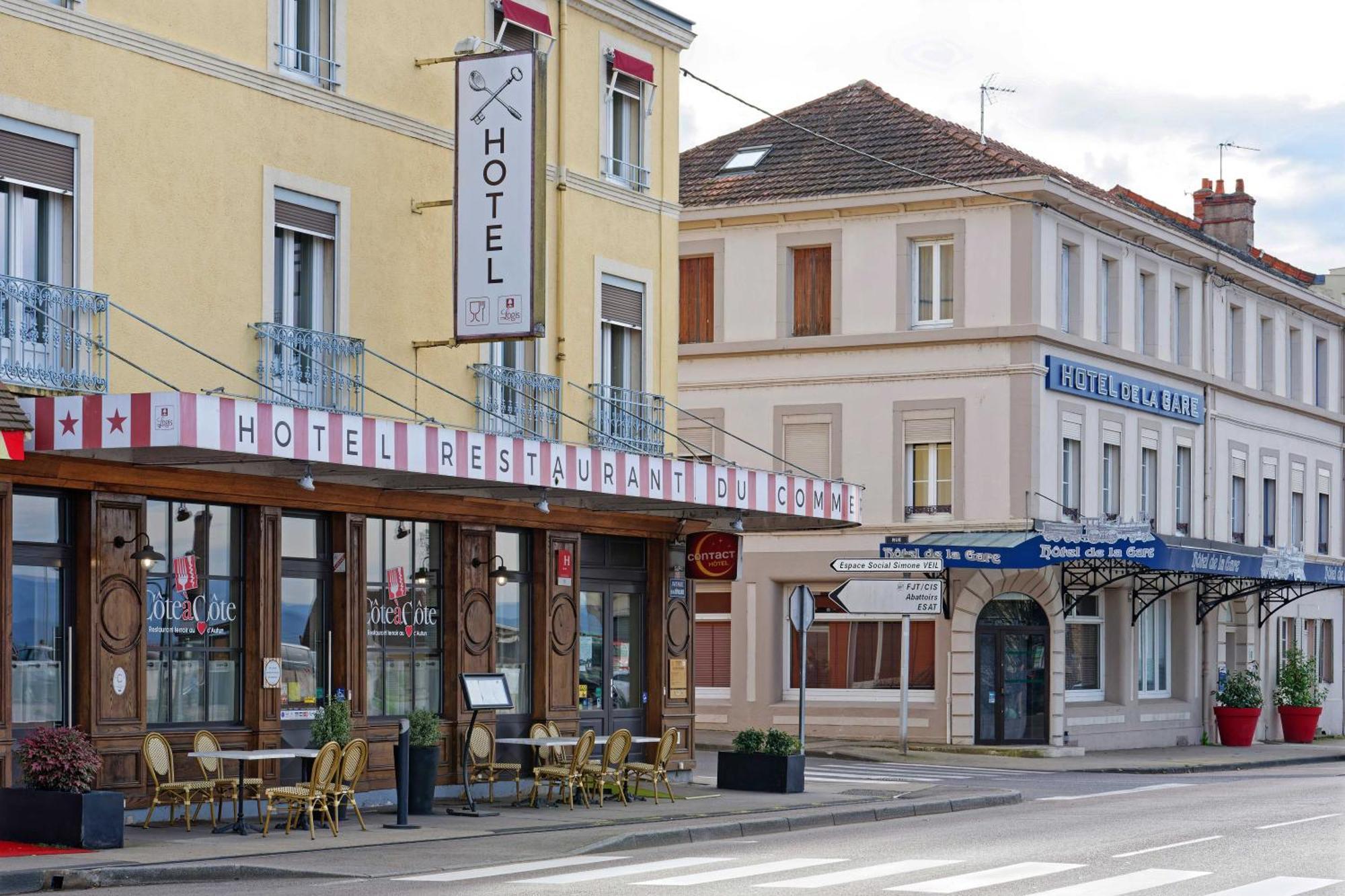 Hotel Le Terminus Et Son Restaurant Cote A Cote Отён Экстерьер фото